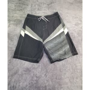 Oakley Size 36 Black Gray Board Shorts Surf Swim Trunks Men's Summer C26-31